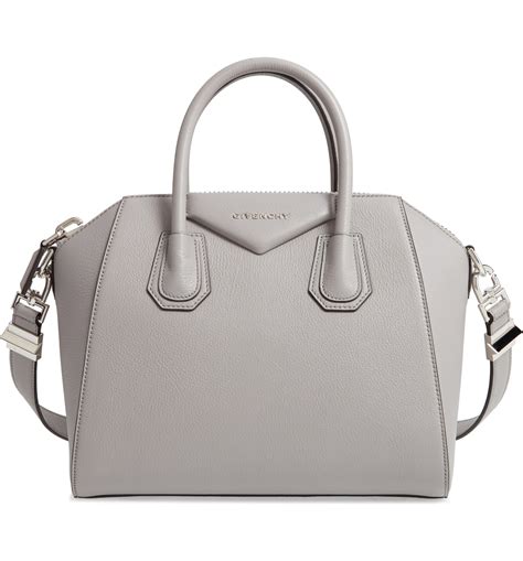 givenchy antigona small leather satchel bag pearl gray|Givenchy antigona medium leather satchel.